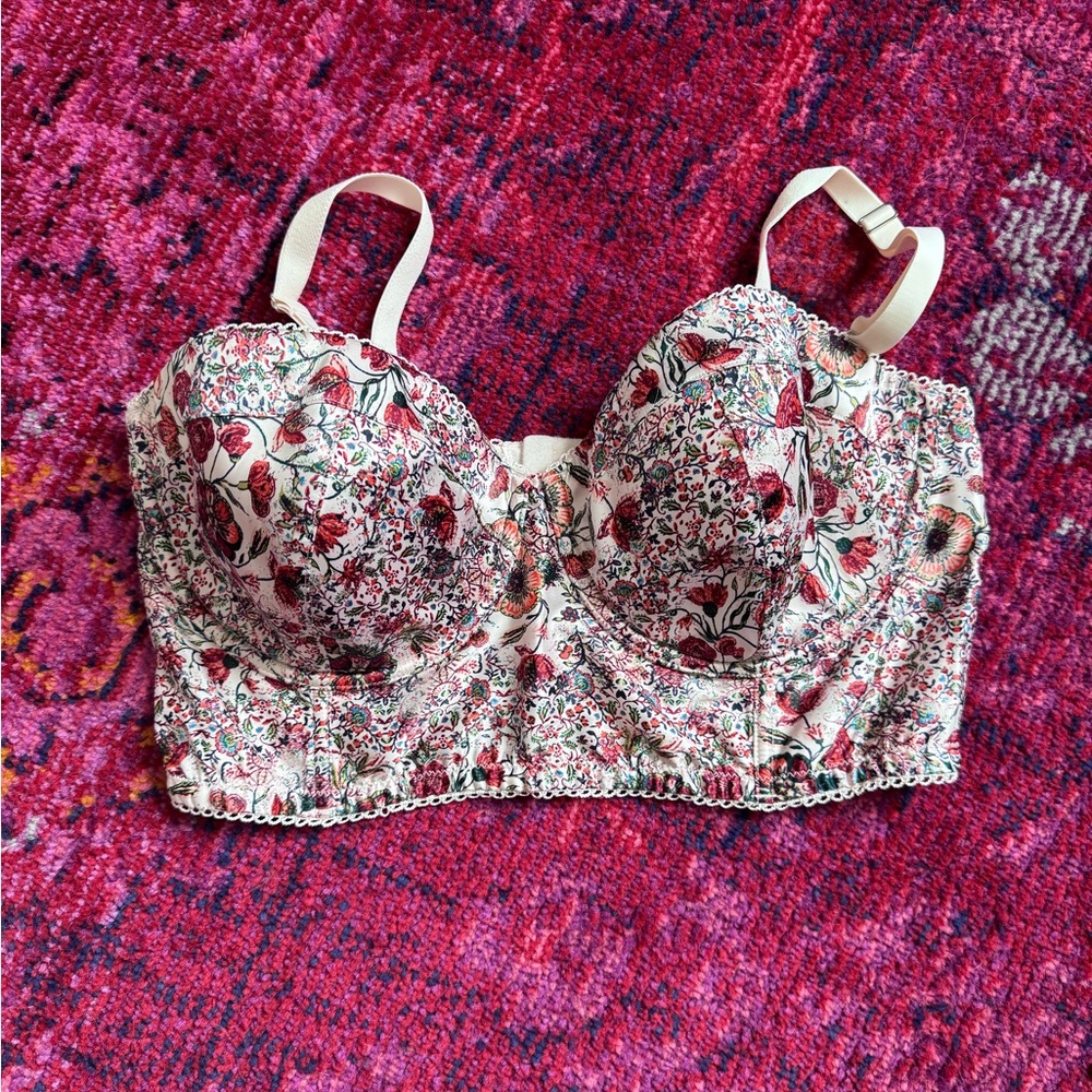 Victoria's Secret Pink Floral Lace Bustier